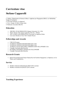Curriculum vitae Stefano Capparelli - Dipartimento SBAI