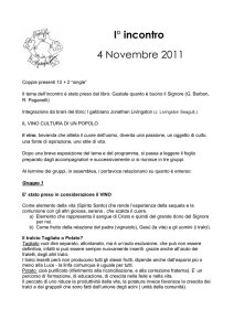 I° incontro 4 Novembre 2011 - Santa Maria Madre della Chiesa