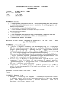 Programma svolto Disciplina SCIENZE DELLA TERRA