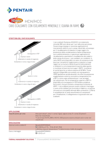 Cavo scaldante con isolamente minerale e guaina in rame