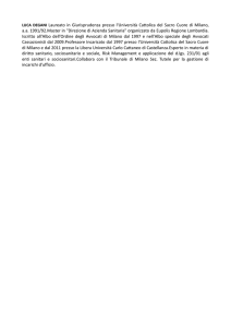 LUCA DEGANI Laureato in Giurisprudenza presso l`Università