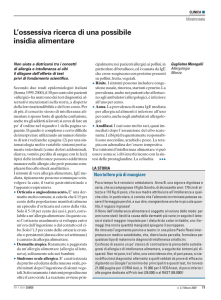 L`ossessiva ricerca di una possibile insidia alimentare