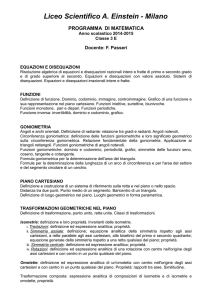 piano di lavoro di matematica-pni - Liceo Scientifico Statale Einstein