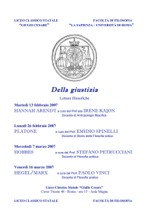 Della giustizia - Liceo Giulio Cesare