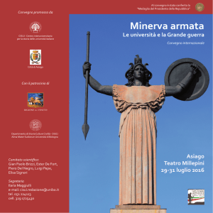 Minerva armata Le università e la Grande guerra
