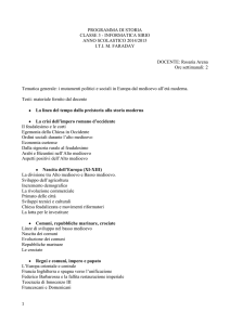 PROGRAMMA DI STORIA CLASSE 3 - INFORMATICA