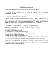 Costituzione di società