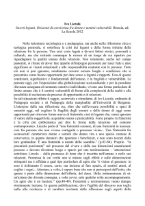 Ivo Lizzola Incerti legami. Orizzonti di convivenza fra donne e uomini