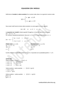 Equazioni con i moduli - Notebook Italia