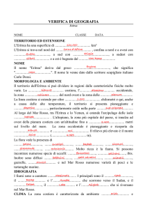 Verifica di Geografia sull`Eritrea