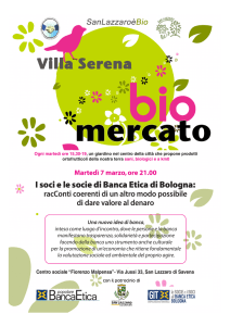 volantino-banca-etica in pdf - San Lazzaro Citta` di Transizione