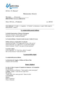 L Le origini della poesia italiana La prosa delle origini
