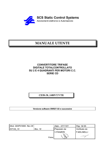 manuale utente - SCS - Static Control Systems