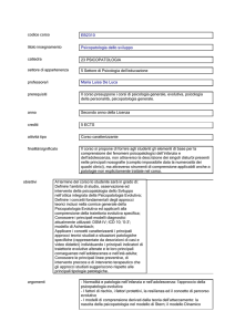 codice corso EB2310 titolo insegnamento Psicopatologia dello