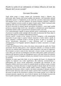 Perchè la scelta di un Laboratorio di lettura riflessiva di testi dei