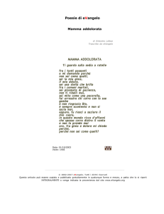 Poesie di eVangelo MAMMA ADDOLORATA