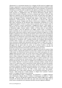 L`Illuminismo fu un movimento letterario che si sviluppò nel
