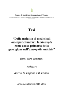 Dalla malattia ai rimedi unitari: la sintropia come causa primaria