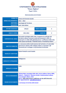 Sociologia del Territorio