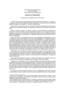 MASTER IN FORMAZIONE - Pontificia Università Antonianum