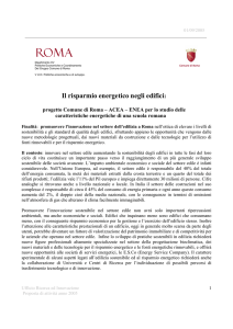 Il risparmio energetico negli edifici: