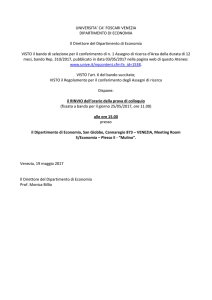 UNIVERSITA` CA` FOSCARI DI VENEZIA