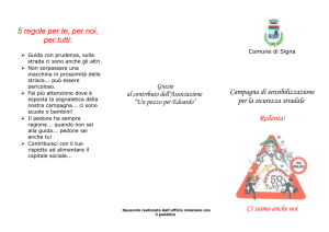 5 regole per te, per noi, per tutti: Campagna di sensibilizzazione per