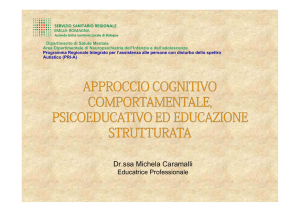 Progetto Regionale sperimentale di formazione sullo Spettro