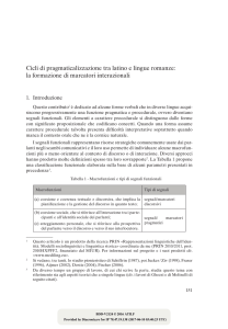 Cicli di pragmaticalizzazione tra latino e lingue romanze