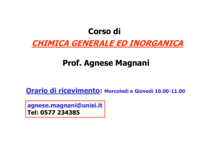 CHIMICA GENERALE ED INORGANICA