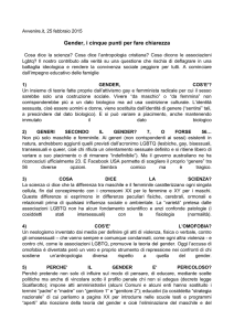 Gender, i cinque punti per fare chiarezza