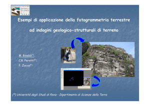 Esempi di applicazione della fotogrammetria terrestre ad