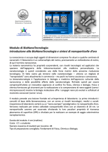 Modulo di BioNanoTecnologia