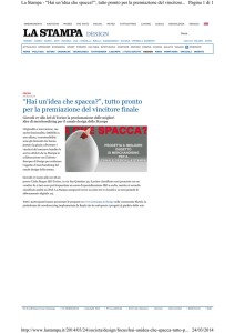 “Hai un`idea che spacca?”, tutto pronto per la premiazione del