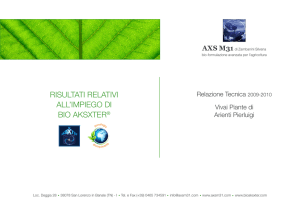 RISULTATI RELATIVI ALL`IMPIEGO DI BIO AKSXTER®