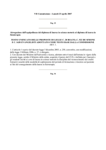 Abrogazione dell`equipollenza del diploma di laurea in scienze