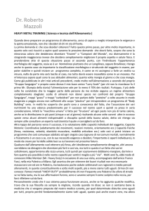 HEAVY METAL TRAINING ( La scienza e la