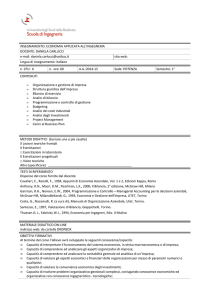Economia Applicata all`Ingegneria