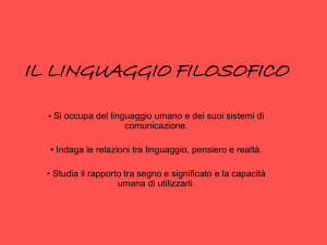 il linguaggio filosofico