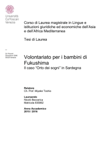 Volontariato per i bambini di Fukushima