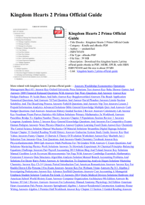Kingdom Hearts 2 Prima Official Guide