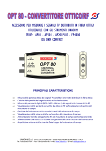 accessorio per misurare i segnali tv distribuiti in fibra ottica