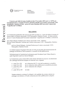 Demograjla e Statistica Sociale - presso il Centro Dondena dell