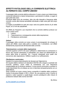 effetti patologici della corrente elettrica tip a