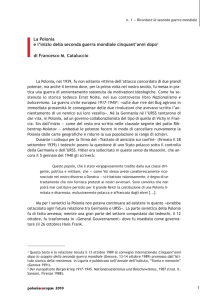 La Polonia e l`inizio della seconda guerra mondiale cinquant`anni