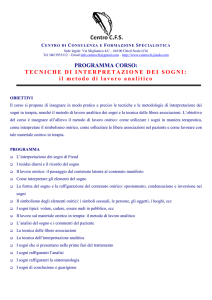 programma Corso INTERPRETAZIONE DEI SOGNI