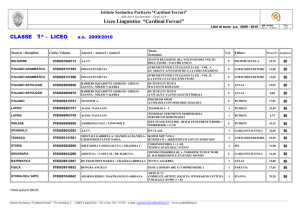 1^Liceo 09-10 LIBRI - Istituto Cardinal Ferrari