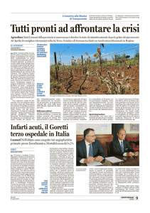 Infarti acuti, il Goretti terzo ospedale in Italia