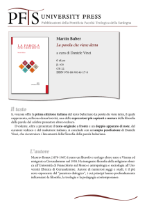 Martin Buber, La parola che viene detta, a cura di Daniele Vinci