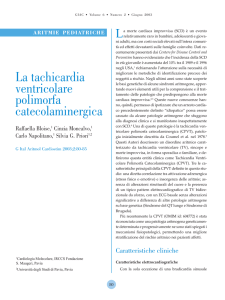 La tachicardia ventricolare polimorfa catecolaminergica